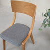 VESKOR Set van 2 of 4 massief eiken Lucas eetkamerstoelen, bekleding grijs of beige