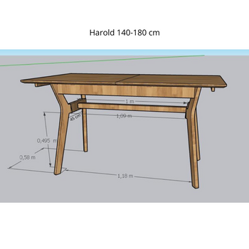 Massief eiken uitschuifbare eettafel Harold | NordicStory