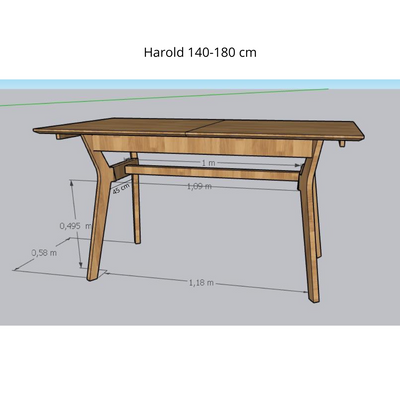 Massief eiken uitschuifbare eettafel Harold | NordicStory