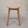 NordicStory Set van 2 of 4 massief houten eetkrukken Diana, bekleding