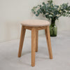 NordicStory Set van 2 of 4 massief houten eetkrukken Diana, bekleding