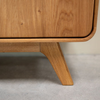 Eiken massief houten vitrinekast Geneva 2 RobleStore NordicStory