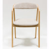 VESKOR Set van 2 of 4 massief eiken eetkamerstoelen Knut, bekleding Beige/Antraciet Grijs Eiken.Winkel