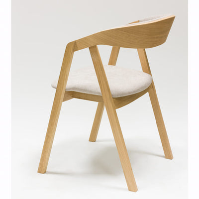 VESKOR Set van 2 of 4 massief eiken eetkamerstoelen Knut, bekleding Beige/Antraciet Grijs Eiken.Winkel