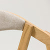 VESKOR Set van 2 of 4 massief eiken eetkamerstoelen Knut, bekleding Beige/Antraciet Grijs Eiken.Winkel