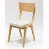 Veskor Set van 2 of 4 eetkamerstoelen in massief eiken Lucas, bekleed in grijs of beige eiken.Winkel