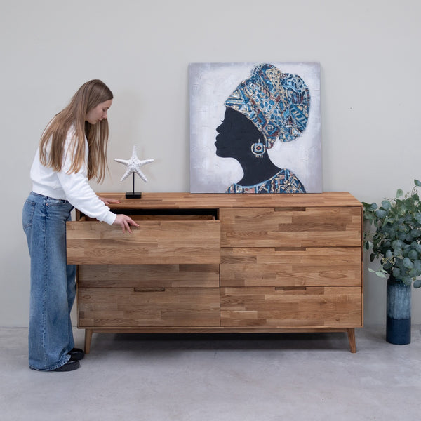 Dressoir Ladekast in massief eiken Escandi 4 