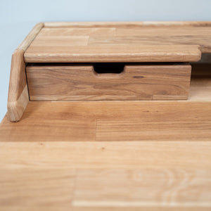 Ana massief eikenhouten schrijftafel, 120 x 65 x 84,5 cm, NordicStory