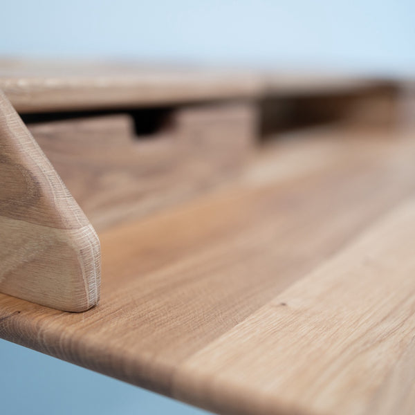 Ana massief eikenhouten schrijftafel, 120 x 65 x 84,5 cm, NordicStory