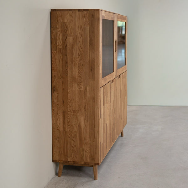 Vitrinekast van massief eikenhout Escandi 3 | NordicStory