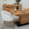 NordicStory Uitschuifbare eettafel in massief eiken Bremen, 160-250 x 90 x 75 cm.