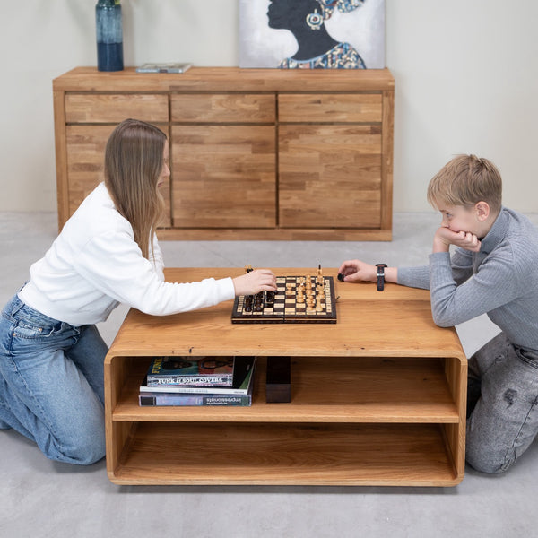 Massief eiken salontafel Genève