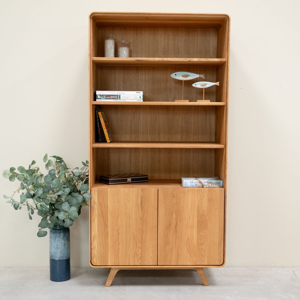 Eiken massief houten vitrinekast Geneva 2 RobleStore NordicStory