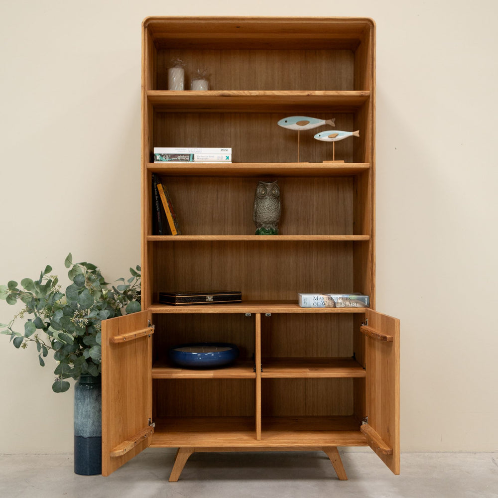 Eiken massief houten vitrinekast Geneva 2 RobleStore NordicStory