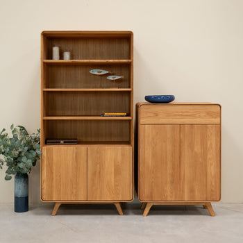 Eiken massief houten vitrinekast Geneva 2 RobleStore NordicStory