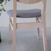 Set van 2 of 4 Nova eetkamerstoelen, massief gebleekt eiken frame | NordicStory