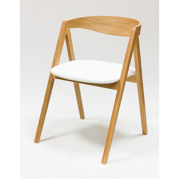 Set van 2 of 4 Oscar massief eiken eetkamerstoelen, gestoffeerd | VESKOR