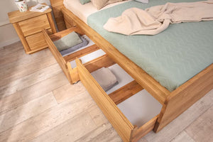 Massief eiken opbergbed Solvig | NordicStory