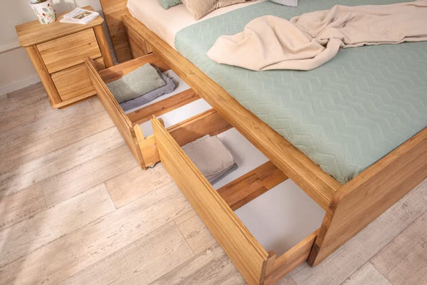 Massief eiken opbergbed Solvig | NordicStory