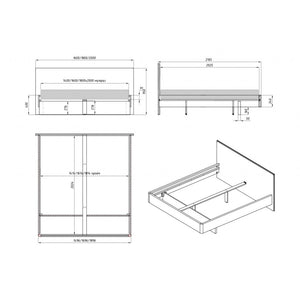 Eiken massief houten tweepersoonsbed Pola