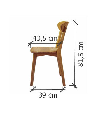 Set van 2 of 4 massief eiken eetkamerstoelen Isku | NordicStory