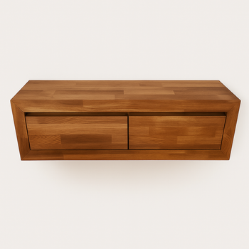 Eikenhouten zwevend dressoir consoletafel Sven, 120 / 100 x 25 x 30 cm | NordicStory