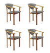 Set van 2 of 4 Alexis eetkamerstoelen, frame van massief eiken, bekleed in Scandinavisch grijs | NordicStory
