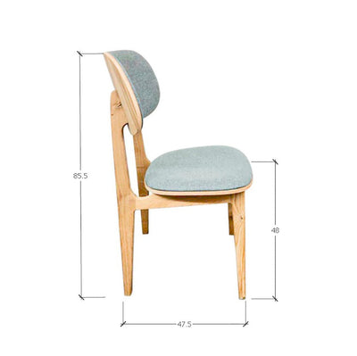 Set van 2 of 4 Varde eetkamerstoelen, frame massief eiken, bekleding | NordicStory