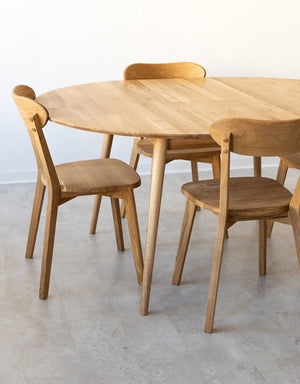 Set van 2 of 4 massief eiken eetkamerstoelen Isku | NordicStory