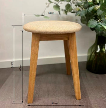 Set van 2 of 4 massief houten eetkrukken Diana, gestoffeerd | NordicStory