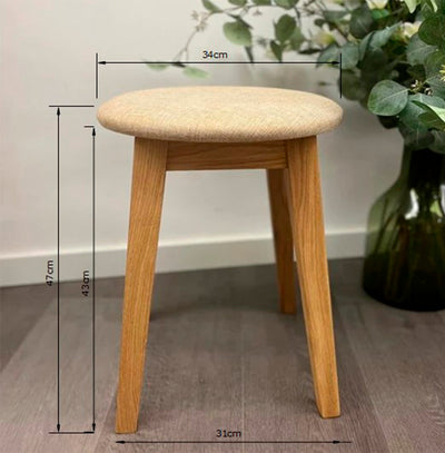 Set van 2 of 4 massief houten eetkrukken Diana, gestoffeerd | NordicStory