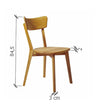 Set van 2 of 4 massief eiken eetkamerstoelen Diana | NordicStory
