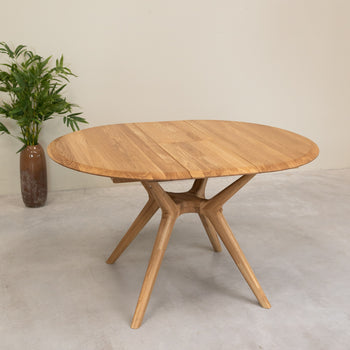 Ronde uitschuifbare eettafel in massief eiken Carmen | NordicStory