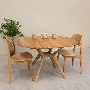 Ronde uitschuifbare eettafel in massief eiken Carmen | NordicStory