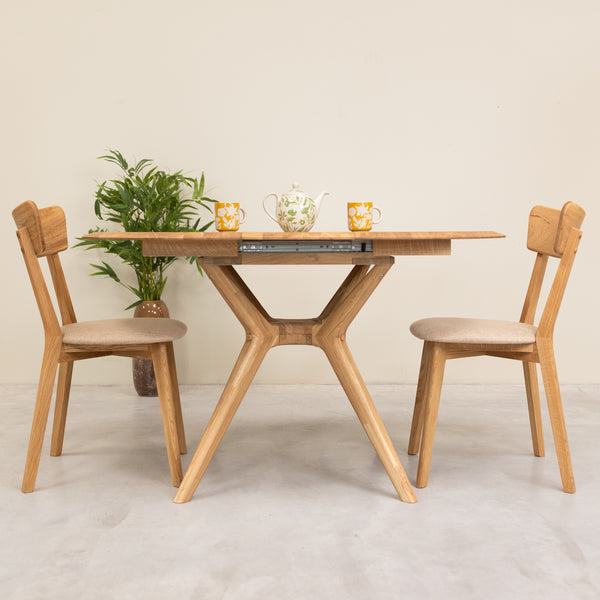 Ronde uitschuifbare eettafel in massief eiken Carmen | NordicStory