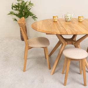Ronde uitschuifbare eettafel in massief eiken Carmen | NordicStory