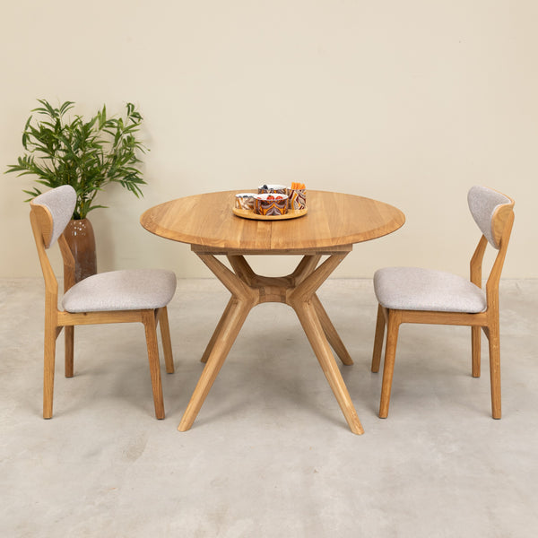 Ronde uitschuifbare eettafel in massief eiken Carmen | NordicStory