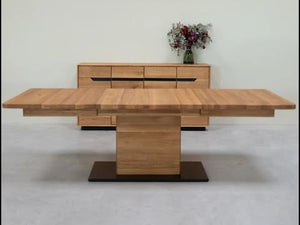 Uitschuifbare eettafel in massief eiken Bremen, 160-250 x 100 x 75 cm | NordicStory