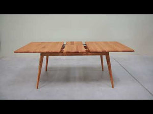 Uitschuifbare eettafel in massief eiken Geneva, 160-200 x 90 x 75 cm. | NordicStory