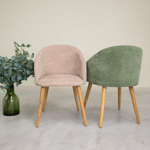 Massief eiken armstoel Ana met bekleding | VESKOR