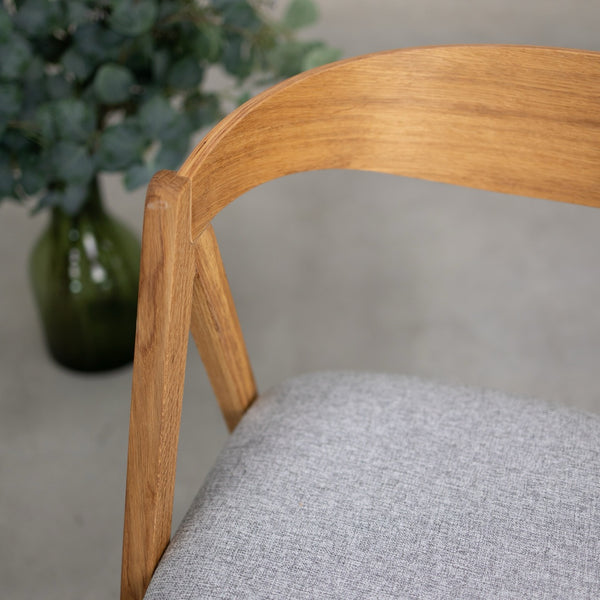 Set van 2 of 4 Oscar massief eiken eetkamerstoelen, gestoffeerd | VESKOR