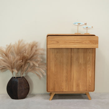 Duurzaam eiken massief houten schoenenrek Geneva RobleStore NordicStory