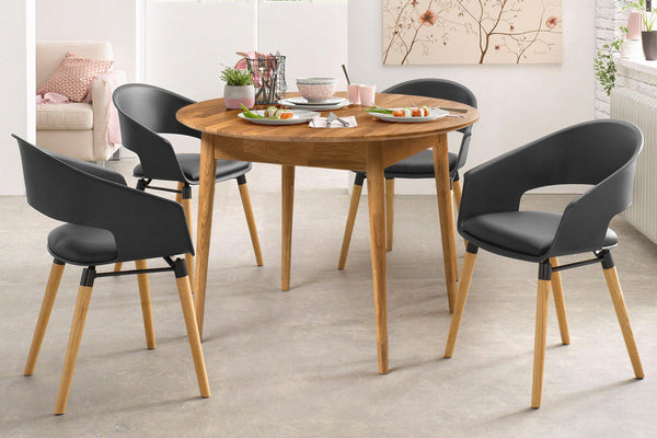 NordicStory Ronde eettafel in massief eikenhout 