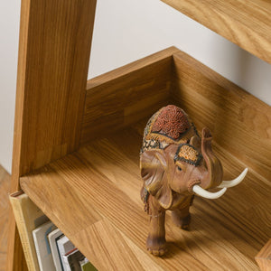 NordicStory Nordic retro eiken massief houten boekenkast 