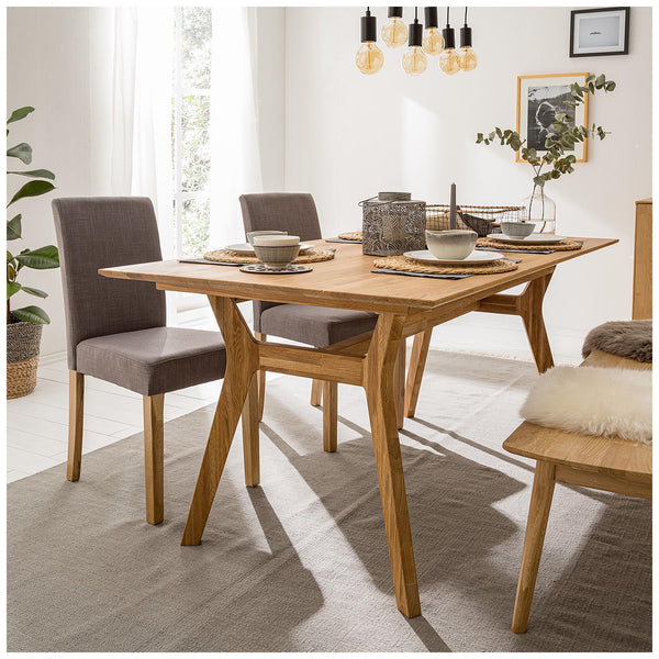 NordicStory uitschuifbare eettafel van massief eikenhout