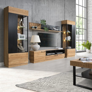 LoftStory eikenhouten vitrinekast modern nordic design