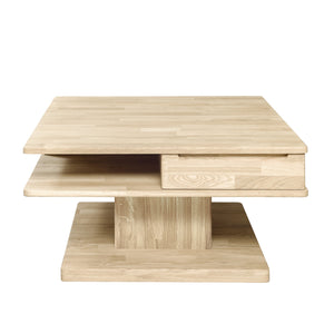 Salontafel in massief eikenhout rustieke stijl
