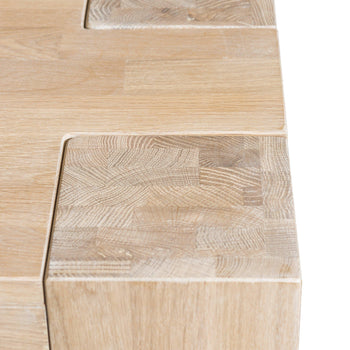 NordicStory TV tafel dressoir ladekast woonkamer massief eikenhout 100 naturel gebleekt