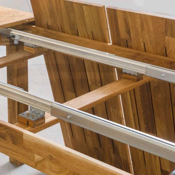 Uitschuifbare eettafel massief hout nordic oak