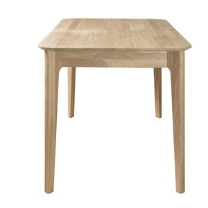 NordicStory France uitschuifbare eettafel in massief eiken 120-160 x 80 x 75 cm.
